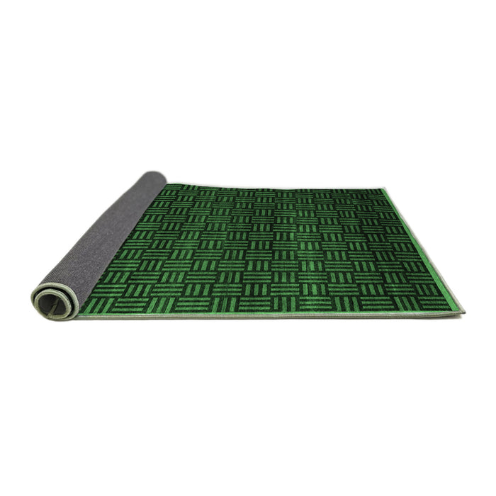 Sideview of Abstract Emerald Green Modern Rug, abs5461emgrn