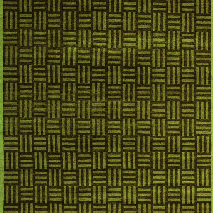 Machine Washable Abstract Green Modern Area Rugs, wshabs5461grn