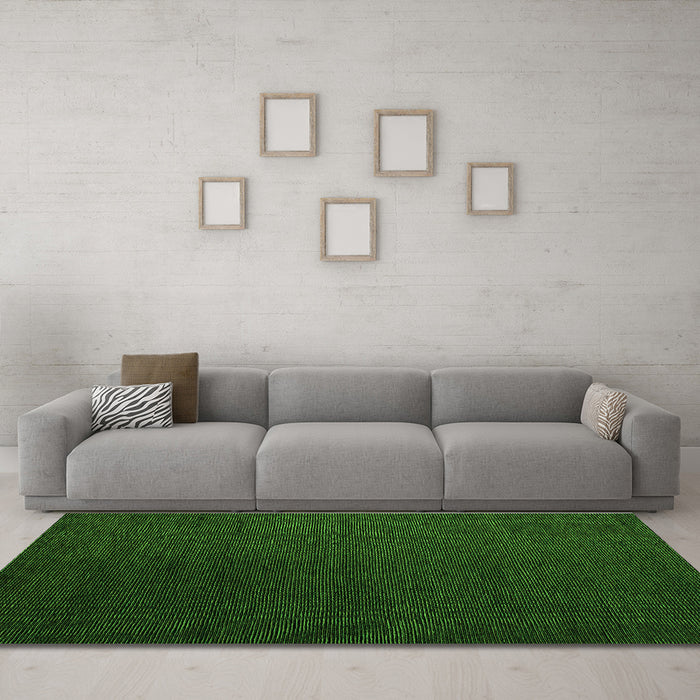 Machine Washable Abstract Green Modern Area Rugs in a Living Room,, wshabs5462grn