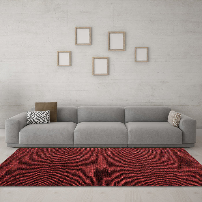 Modern Red Washable Rugs