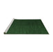 Sideview of Machine Washable Abstract Emerald Green Modern Area Rugs, wshabs5462emgrn