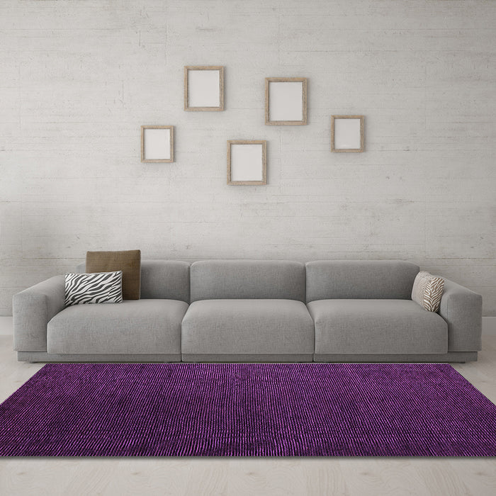 Machine Washable Abstract Purple Modern Area Rugs in a Living Room, wshabs5462pur