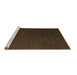 Sideview of Machine Washable Abstract Brown Modern Rug, wshabs5462brn