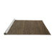 Sideview of Machine Washable Abstract Brown Rug, wshabs5463