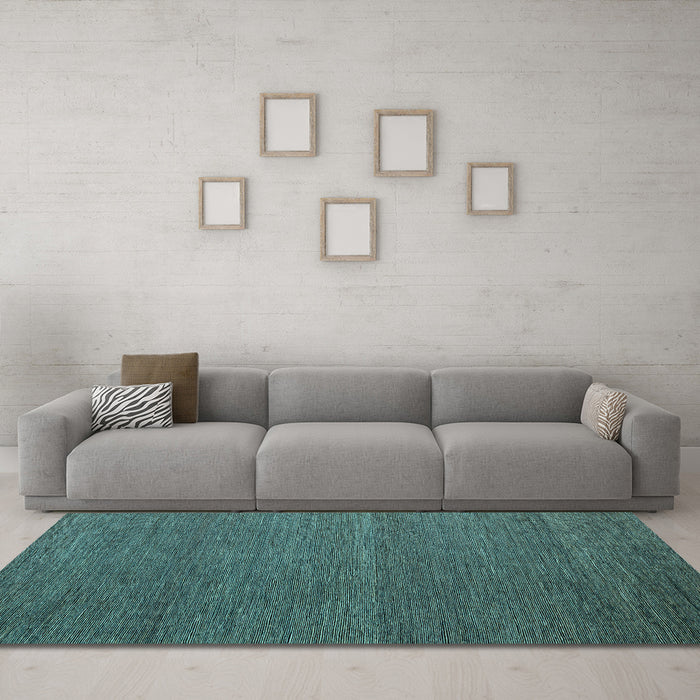 Machine Washable Abstract Light Blue Modern Rug in a Living Room, wshabs5463lblu