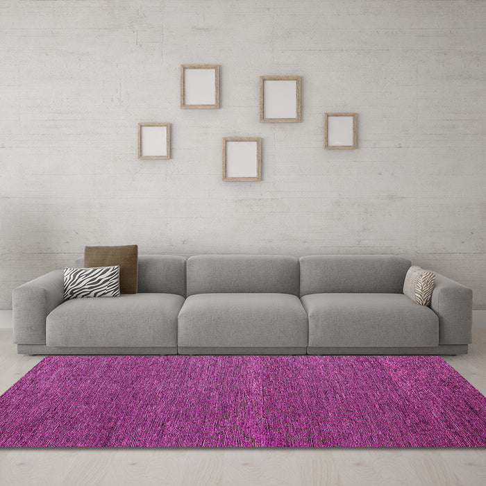 Machine Washable Abstract Pink Modern Rug in a Living Room, wshabs5463pnk