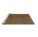 Sideview of Machine Washable Abstract Brown Modern Rug, wshabs5463brn