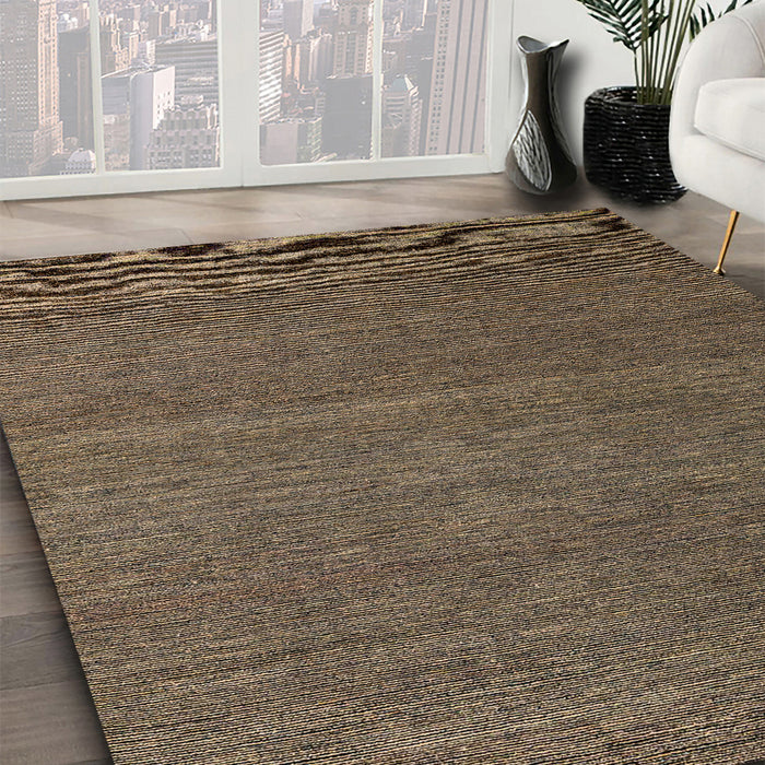 Abstract Brown Modern Rug in Family Room, abs5463