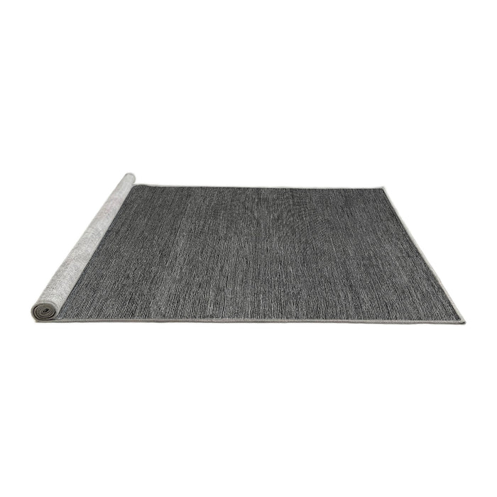Sideview of Machine Washable Abstract Gray Modern Rug, wshabs5463gry