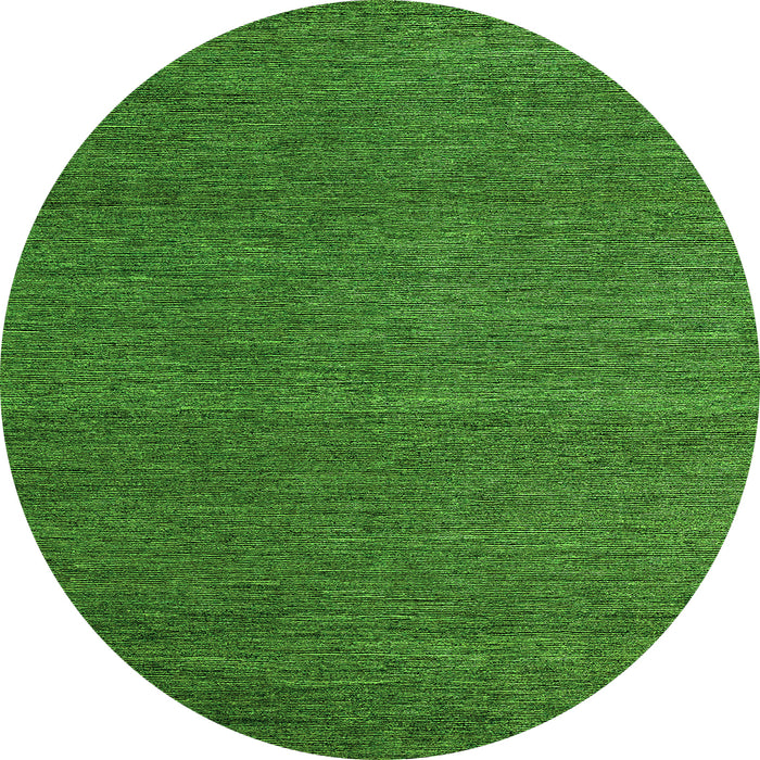 Round Machine Washable Abstract Green Modern Area Rugs, wshabs5463grn