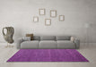 Machine Washable Abstract Purple Modern Area Rugs in a Living Room, wshabs5463pur