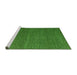 Sideview of Machine Washable Abstract Green Modern Area Rugs, wshabs5463grn