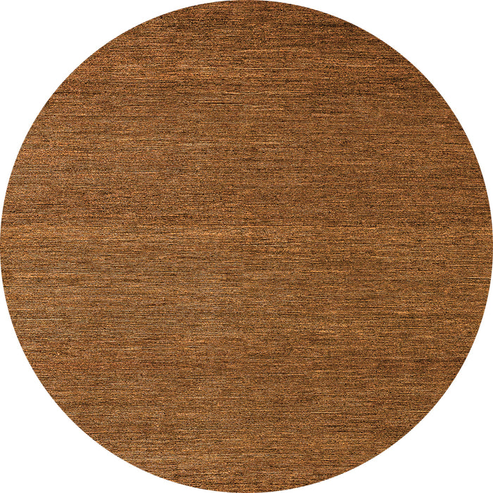 Round Machine Washable Abstract Orange Modern Area Rugs, wshabs5463org