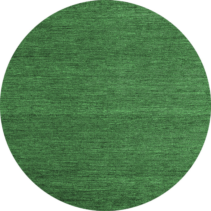 Round Abstract Emerald Green Modern Rug, abs5463emgrn