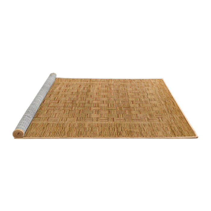 Sideview of Machine Washable Abstract Yellow Rug, wshabs5464