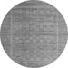 Round Abstract Gray Modern Rug, abs5464gry