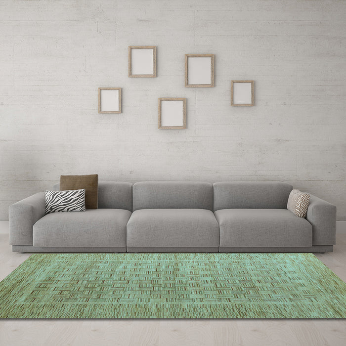 Machine Washable Abstract Light Blue Modern Rug in a Living Room, wshabs5464lblu