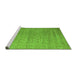 Sideview of Machine Washable Abstract Green Modern Area Rugs, wshabs5464grn