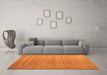 Machine Washable Abstract Orange Modern Area Rugs in a Living Room, wshabs5464org