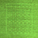 Square Abstract Green Modern Rug, abs5464grn