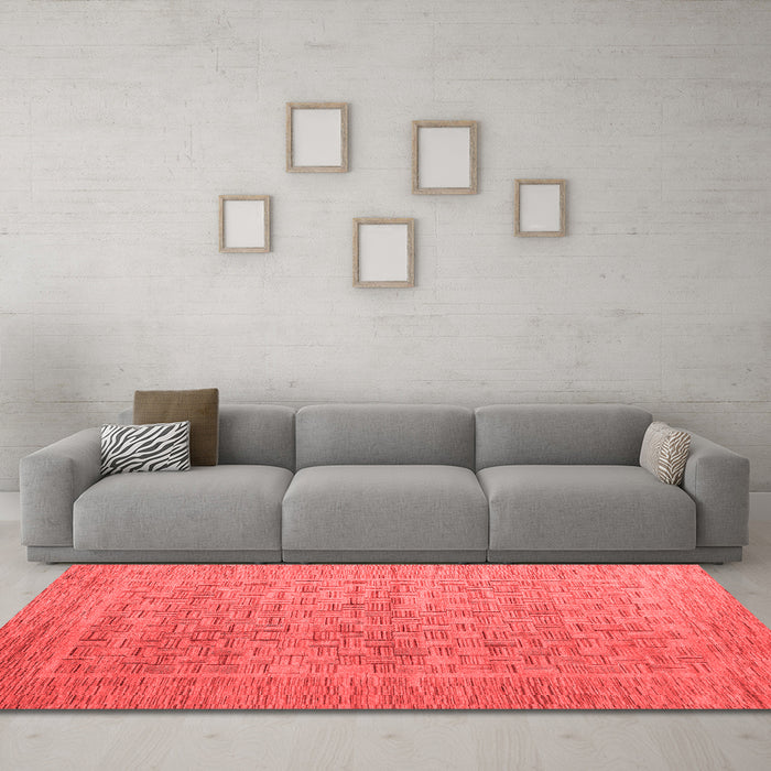 Modern Red Washable Rugs