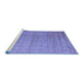 Sideview of Machine Washable Abstract Blue Modern Rug, wshabs5464blu