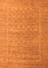 Machine Washable Abstract Orange Modern Area Rugs, wshabs5464org