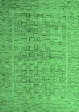 Abstract Emerald Green Modern Rug, abs5464emgrn