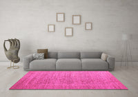 Machine Washable Abstract Pink Modern Rug, wshabs5464pnk