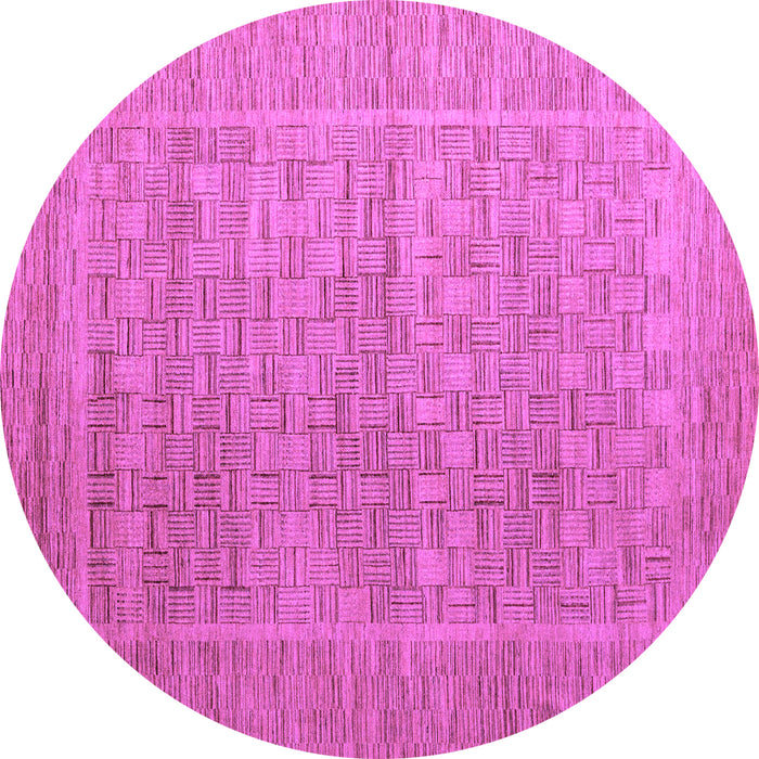 Round Machine Washable Abstract Purple Modern Area Rugs, wshabs5464pur