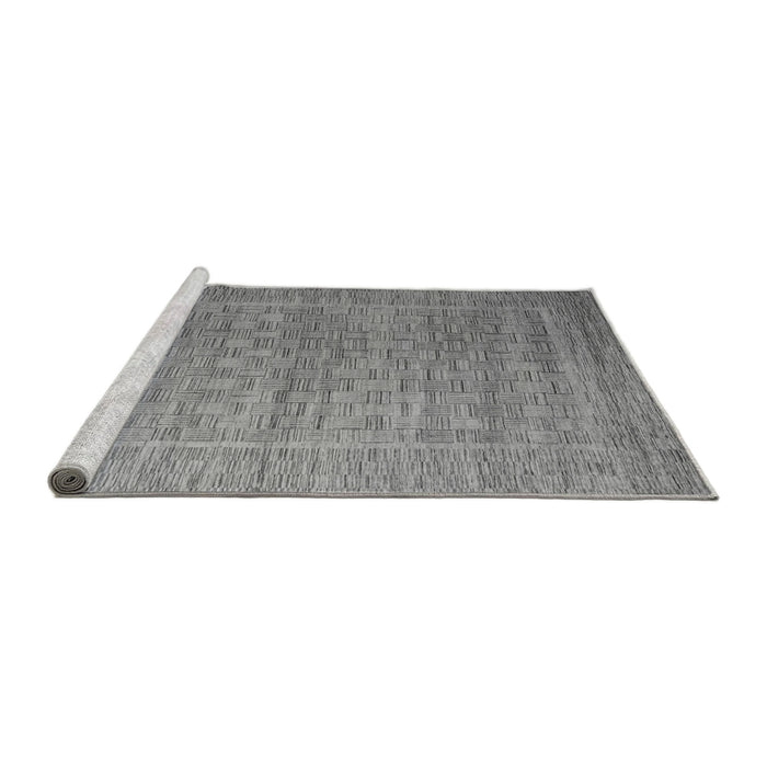 Sideview of Machine Washable Abstract Gray Modern Rug, wshabs5464gry