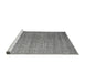 Sideview of Machine Washable Abstract Gray Modern Rug, wshabs5464gry