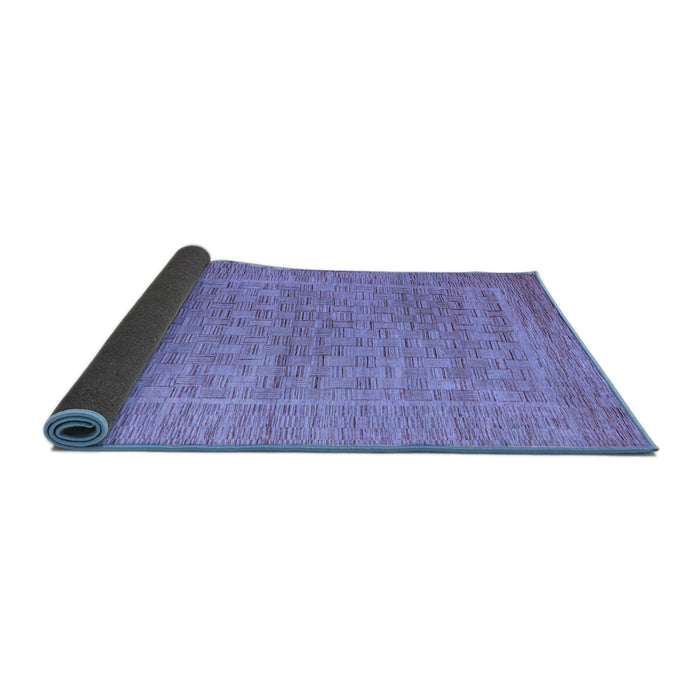 Sideview of Abstract Blue Modern Rug, abs5464blu