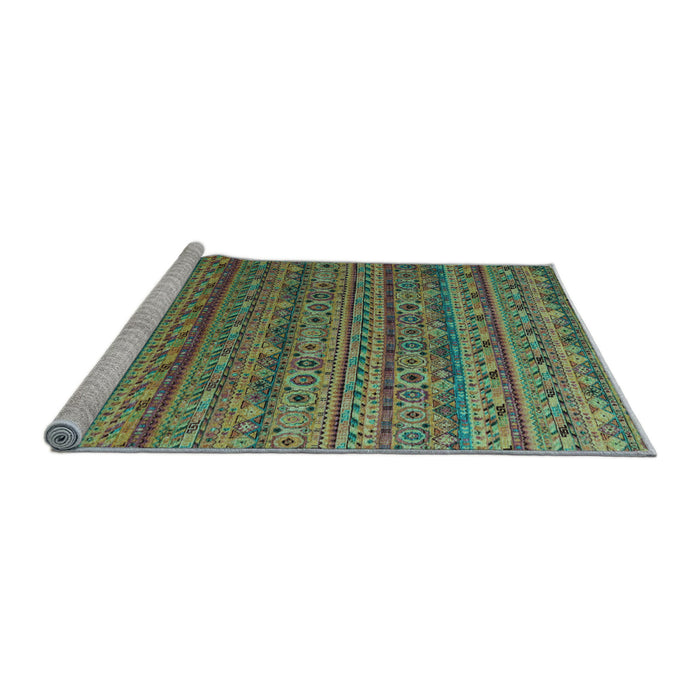 Sideview of Machine Washable Abstract Light Blue Modern Rug, wshabs5465lblu