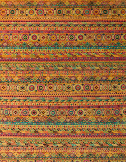 Machine Washable Abstract Cinnamon Brown Rug, wshabs5465