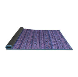Sideview of Abstract Blue Modern Rug, abs5465blu