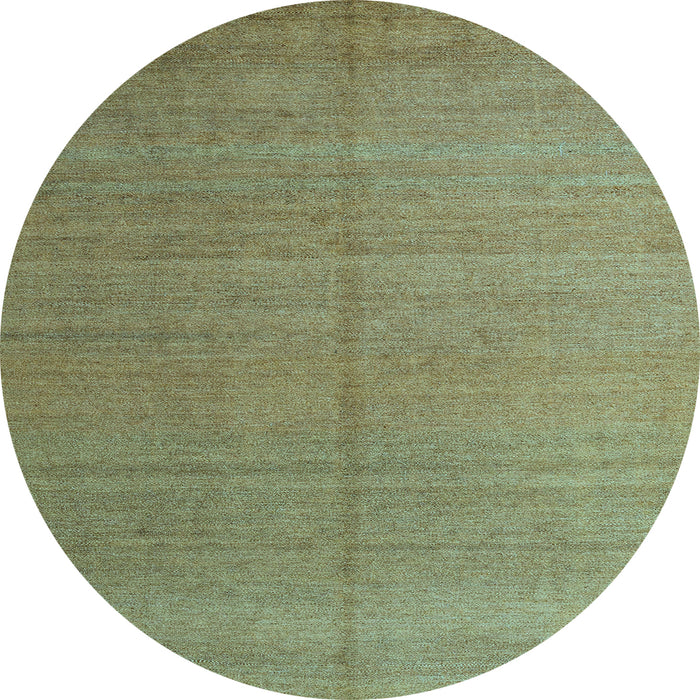 Round Abstract Light Blue Modern Rug, abs5466lblu