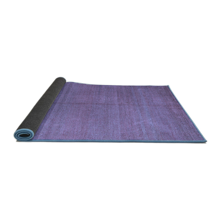 Sideview of Abstract Blue Modern Rug, abs5466blu