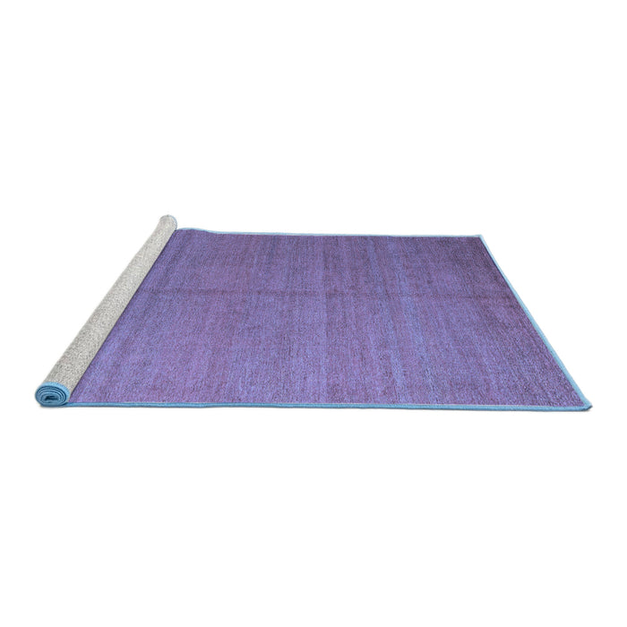 Sideview of Machine Washable Abstract Blue Modern Rug, wshabs5466blu
