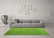 Machine Washable Abstract Green Modern Area Rugs in a Living Room,, wshabs5466grn