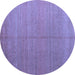 Round Abstract Blue Modern Rug, abs5466blu