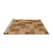 Sideview of Machine Washable Abstract Orange Rug, wshabs5467
