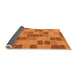 Sideview of Checkered Orange Modern Rug, abs5467org