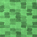 Square Checkered Emerald Green Modern Rug, abs5467emgrn