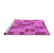 Sideview of Machine Washable Checkered Purple Modern Area Rugs, wshabs5467pur
