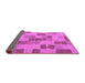 Sideview of Checkered Purple Modern Rug, abs5467pur