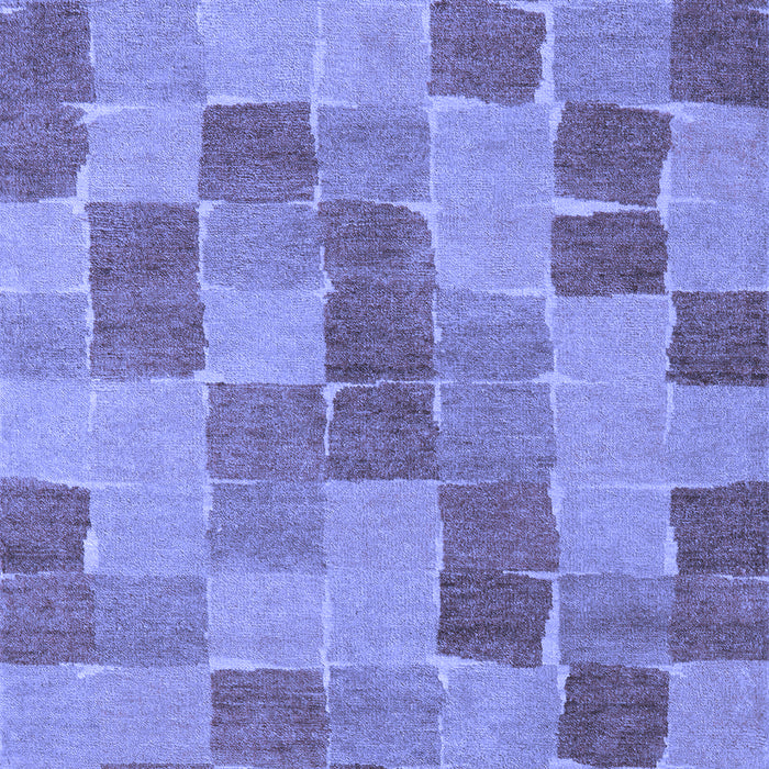 Checkered Blue Modern Rug, abs5467blu