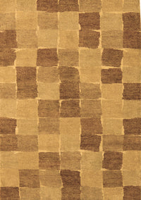 Checkered Brown Modern Rug, abs5467brn