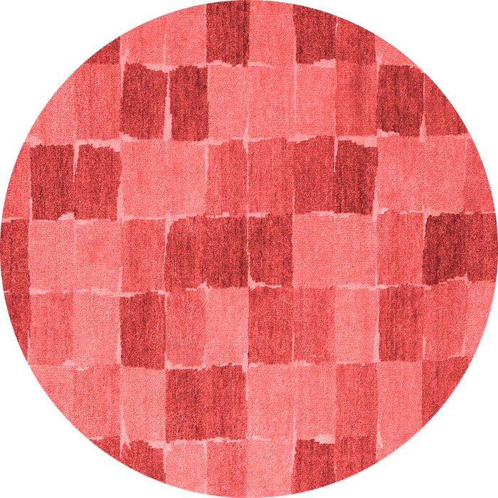 Machine Washable Checkered Red Modern Rug, wshabs5467red