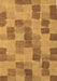 Machine Washable Checkered Brown Modern Rug, wshabs5467brn